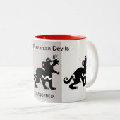 Wildtiere - Gerettet TASMANISCHE DEVILS - Australi Zweifarbige Tasse (VorderseiteRechts)