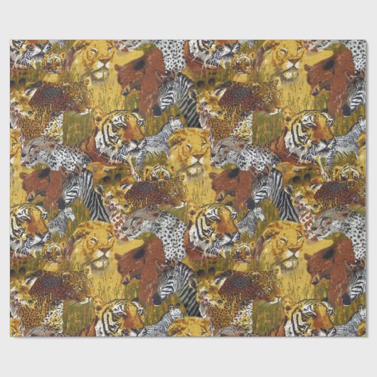 Wildtiere Geschenkpapier (Flach)