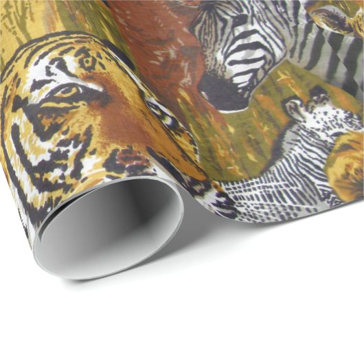 Wildtiere Geschenkpapier (Rolleneckpunkt)
