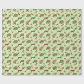 Wildtiere Geschenkpapier (Flach)