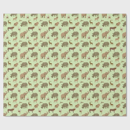 Wildtiere Geschenkpapier (Flach)