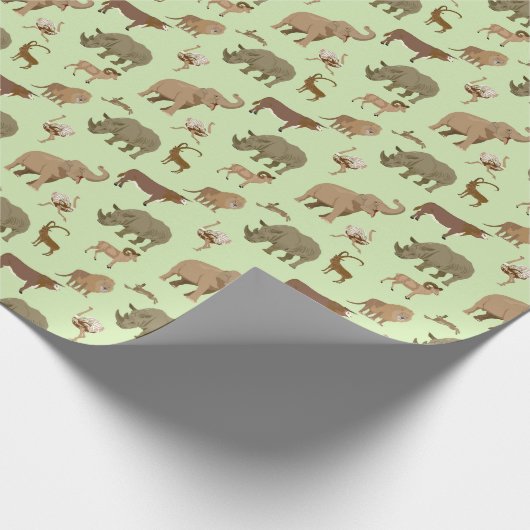 Wildtiere Geschenkpapier (Ecke)