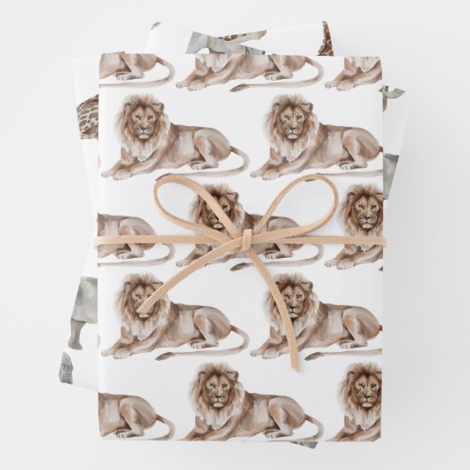Wildtiere Geschenkpapier Set (Beispiel)