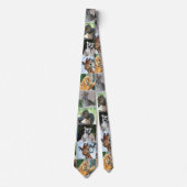 Wildtiere Giraffe Tiger Lemur Eichhörnchen Wild Krawatte (Vorderseite)