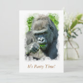 WILDTIERE - GORILLAS EINLADUNG (Stehend Vorderseite)