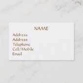 WILDTIERE - GORILLAS VISITENKARTE (Rückseite)