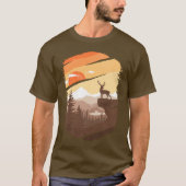 Wildtiere Grafik Brown T-Shirt (Vorderseite)