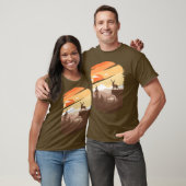 Wildtiere Grafik Brown T-Shirt (Unisex)