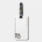 Wildtiere - Grafischer Ringelschwanz - Madagaskar Gepäckanhänger (Rückseite vertikal)