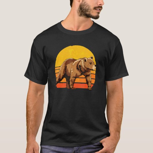 Wildtiere Grizzles Bären Retro Forest Tierbär 1 T-Shirt (Vorderseite)