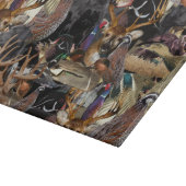 Wildtiere, Hirsche, Enten und Fasanenjagd Schneidebrett (Ecke)