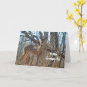 Wildtiere Hirsche Woods Foto Beileid Karte (Gelbe Blume)