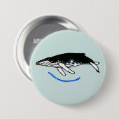 Wildtiere - Humpback WHALE Wildlife - Aqua Button (Vorne & Hinten)