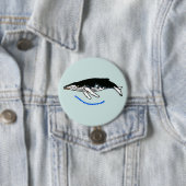 Wildtiere - Humpback WHALE Wildlife - Aqua Button (Beispiel)