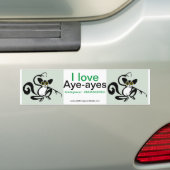 Wildtiere - I Liebe AYE-AYE - Natur Autoaufkleber (Auf Auto)