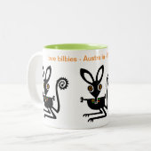 Wildtiere - I Liebe BILBIES - Australien Zweifarbige Tasse (Vorderseite Links)