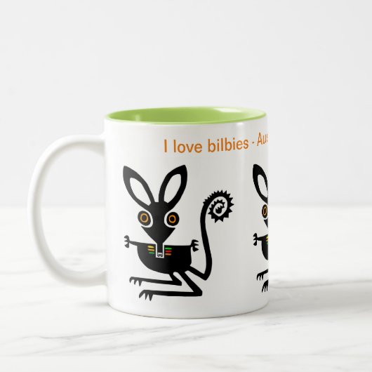 Wildtiere - I Liebe BILBIES - Australien Zweifarbige Tasse (Links)