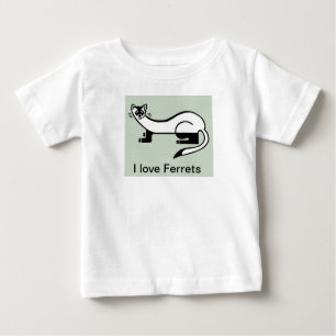 Wildtiere - I Liebe FERRETS - gefährdete Tiere - Baby T-shirt