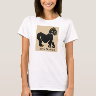 Wildtiere - I Liebe GORILLAS - Ape - Wildtiere - T-Shirt
