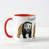 Wildtiere - I Liebe GRIZZLY Bears - Natur - Tasse (Links)