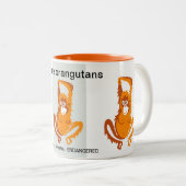 Wildtiere - I Liebe Orangutans - Tierliebhaber - Zweifarbige Tasse (VorderseiteRechts)