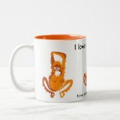 Wildtiere - I Liebe Orangutans - Tierliebhaber - Zweifarbige Tasse (Links)