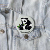 Wildtiere - I Liebe PANDAS - Wildtiere - Grün Button (Beispiel)