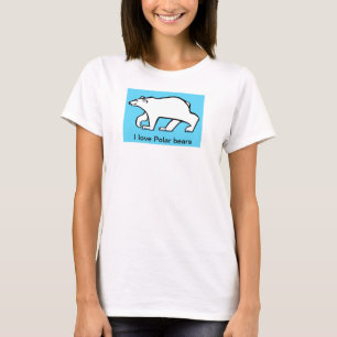 Wildtiere - I Liebe POLAR BEARS - Tiergrafik - T-Shirt