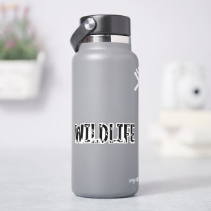 Wildtiere im Freien Typografie des Naturwaldes Aufkleber