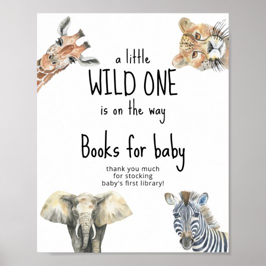 Wildtiere in Aquarellen - Bücher für Kinder Poster (Vorne)