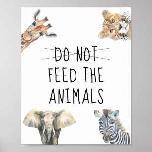 Wildtiere in Safari - FÜTTRE DAS SPIEL DER TIERE n Poster