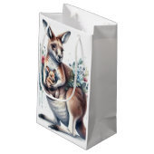 Wildtiere Kangaroo Kleine Geschenktüte (Rückseite Schrägansicht)