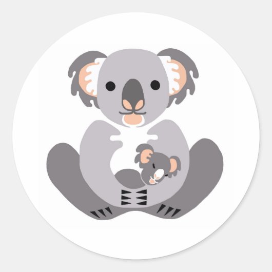 Wildtiere - KOALA - Tierliebhaber - Australien - Runder Aufkleber (Vorderseite)