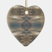 Wildtiere Leopard Wildtier Muster Brown Black Keramik Ornament (Rechts)