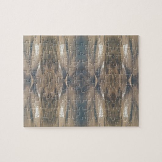 Wildtiere Leopard Wildtier Muster Brown Black Puzzle (Horizontal)