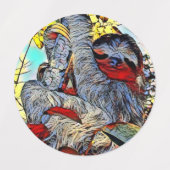 Wildtiere mit Farbkick Etiketten (Design 2)