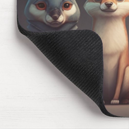 Wildtiere mit Kronen Mousepad (Ecke)