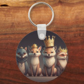 Wildtiere mit Kronen Schlüsselanhänger (Vorderseite)