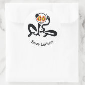 Wildtiere - Niedlich Gerettet LORISES- Natur-Aufkl Runder Aufkleber (Tasche)