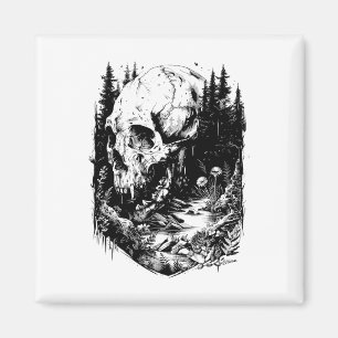 Wildtiere Outdoor Natur Retro Wald  Magnet