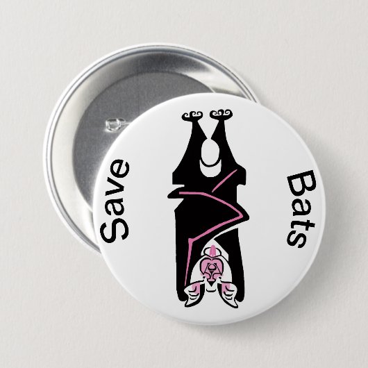 Wildtiere - Rettend BATS - Wildtiere - Halloween - Button (Vorne & Hinten)