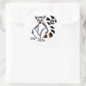 Wildtiere - Ringschwanze LEMUR- Madagaskar-Primat Runder Aufkleber (Tasche)