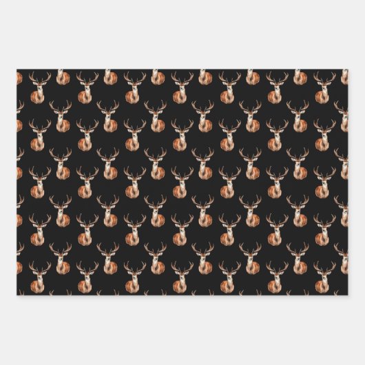 Wildtiere rustikal geschenkpapier set (Vorderseite 2)