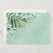 Wildtiere Safari Greenerenery Baby Shower by Mail Einladung (Rückseite)