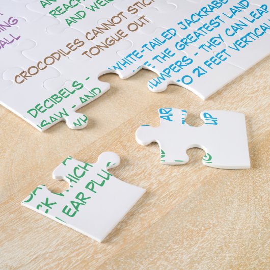 Wildtiere Spaß Fakten Erwachsene & Kinder Puzzle (Seite)