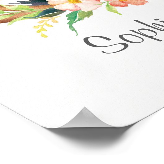 Wildtiere und Blume Poster (Ecke)