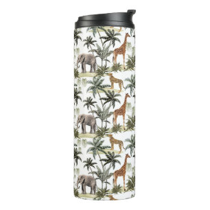 Wildtiere und Palmen Thermal Tumbler Thermosbecher