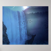 Wildtiere und Wasserfälle Poster (Vorne)