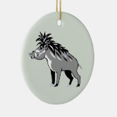 Wildtiere - Warmes PIG - gefährdetes Tier - Wartho Keramik Ornament (Rechts)