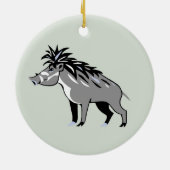 Wildtiere - Warmes PIG - gefährdetes Tier - Wartho Keramik Ornament (Hinten)